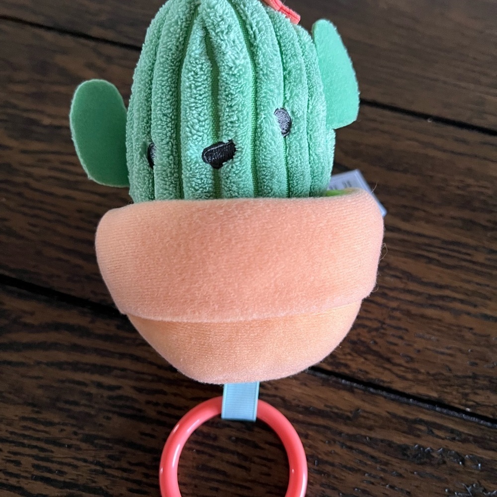 Skip Hop Plush Cactus Hanging Stroller Crib Toy Rattle Green Soft Cord Texture - Picture 2 of 9